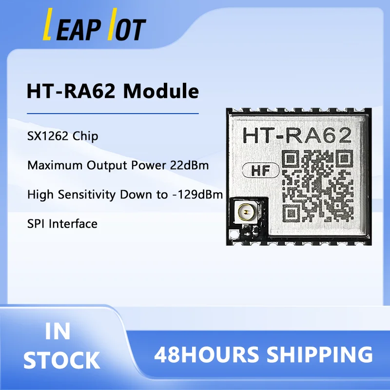 Módulo da série Heltec HT-RA62 LoRa com chip SX1262 Desenvolvimento secundário suporta protocolo LoRaWAN de alta sensibilidade -129dBm