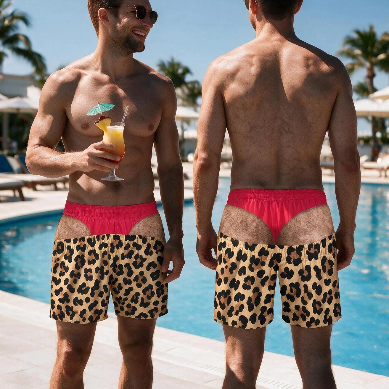 Lustige Herren-Strandshorts, personalisierte Badehosen, lustige Geschenke für Junggesellen-/Junggesellinnenabschiede oder Geburtstage, lustige Herren-Badebekleidung – Detail 5