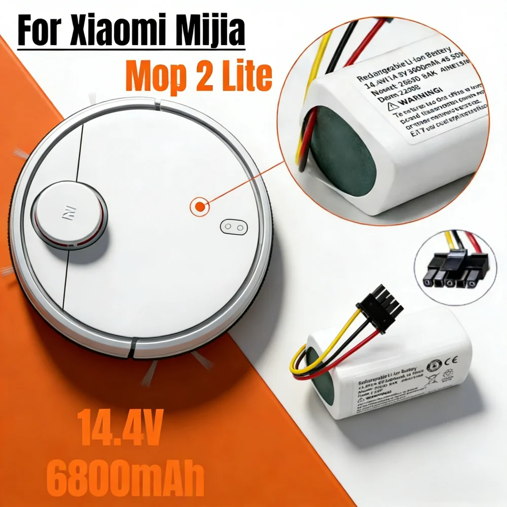 

Новый оригинальный литий-ионный аккумулятор 14.4V 3500mAh для робота-пылесоса Xiaomi Mijia Mi Robot Vacuum Mop 2 Lite MJSTL