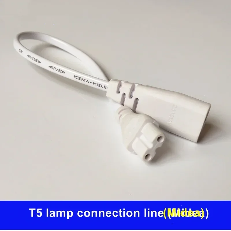 10pcs/lot T5LED Lamp Double-ended Connecting Wire 2-core Male-female Butt Joint 2-hole Plug 8-word Corner Extension Power Cord