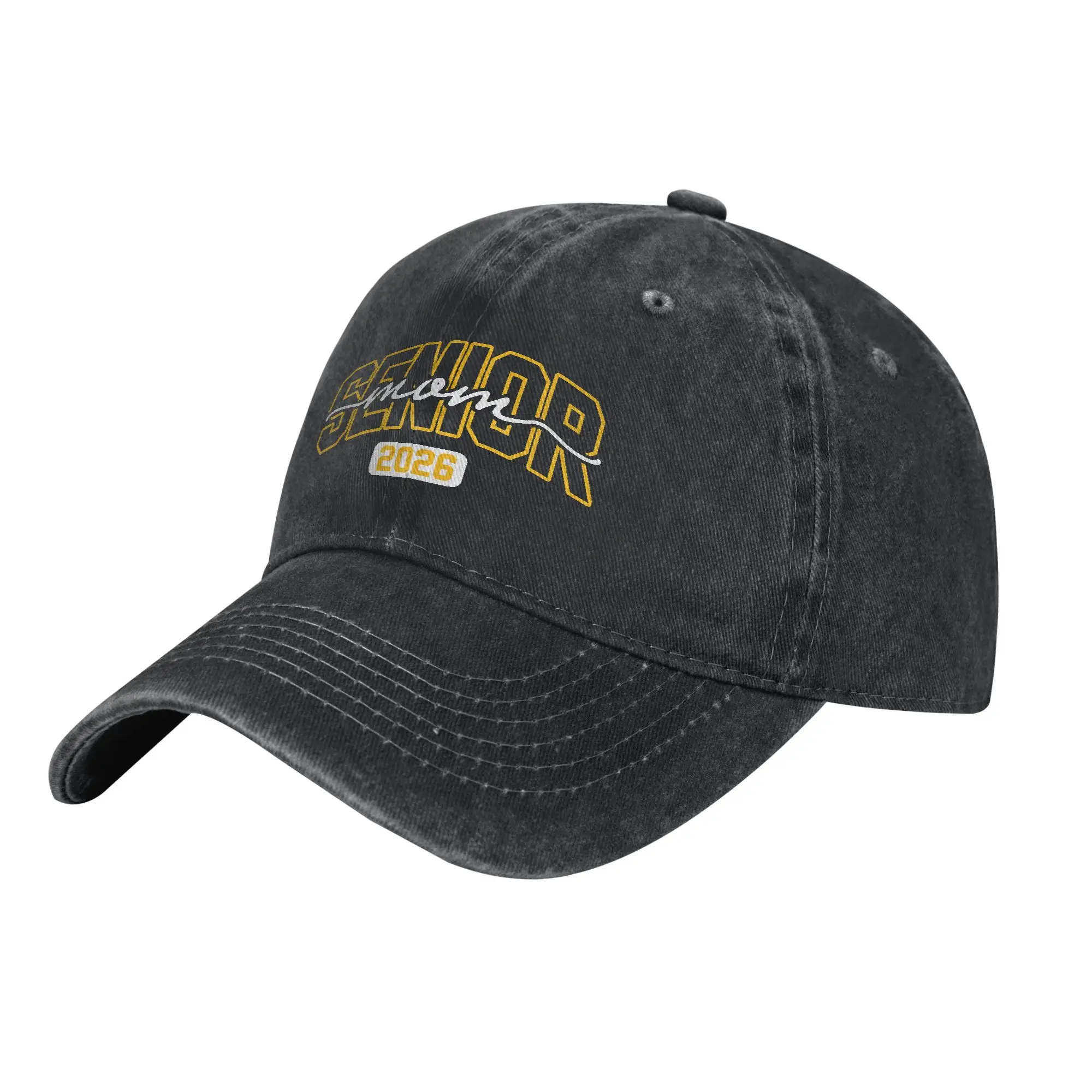 Men Women Class of 2026 Senior Graduation Printed Hats Fashion Distressed Washed  Baseball Cap Adjustable