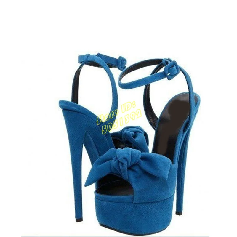 Platform Stiletto High Heel Sandals Runway 2025 New Arrivals Ankle Buckle Strap Open Toe Suede Super High Heel Shoes