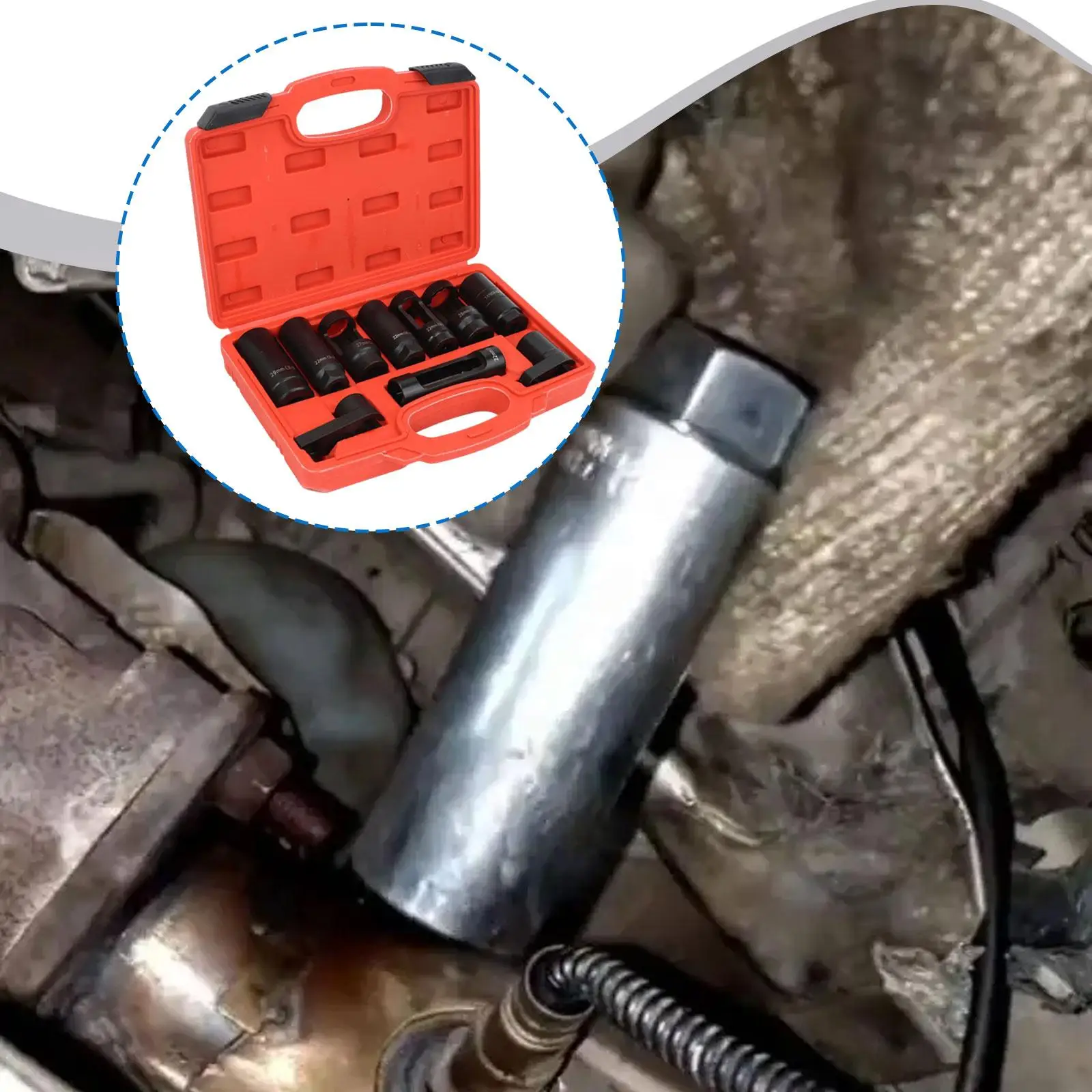 

Набор ключей для датчиков кислорода в автомобиле, простой в использовании, премиум-класса, с кейсом, для всех моделей автомобилей