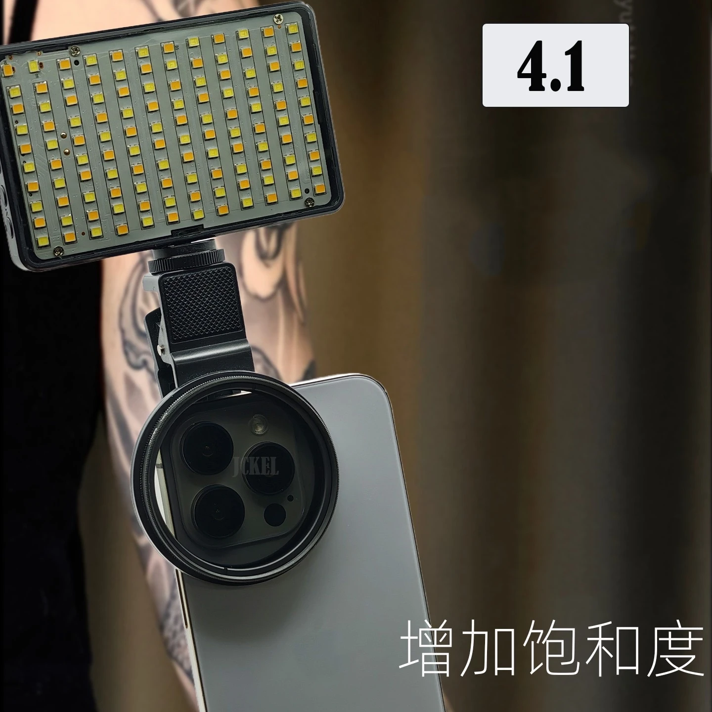 2025NEW Convenient 120pcs LED Reduce Reflected Fill Light Of Tattoos With 52mmCpl For Cellphone Lens Circular Polarizing Filter