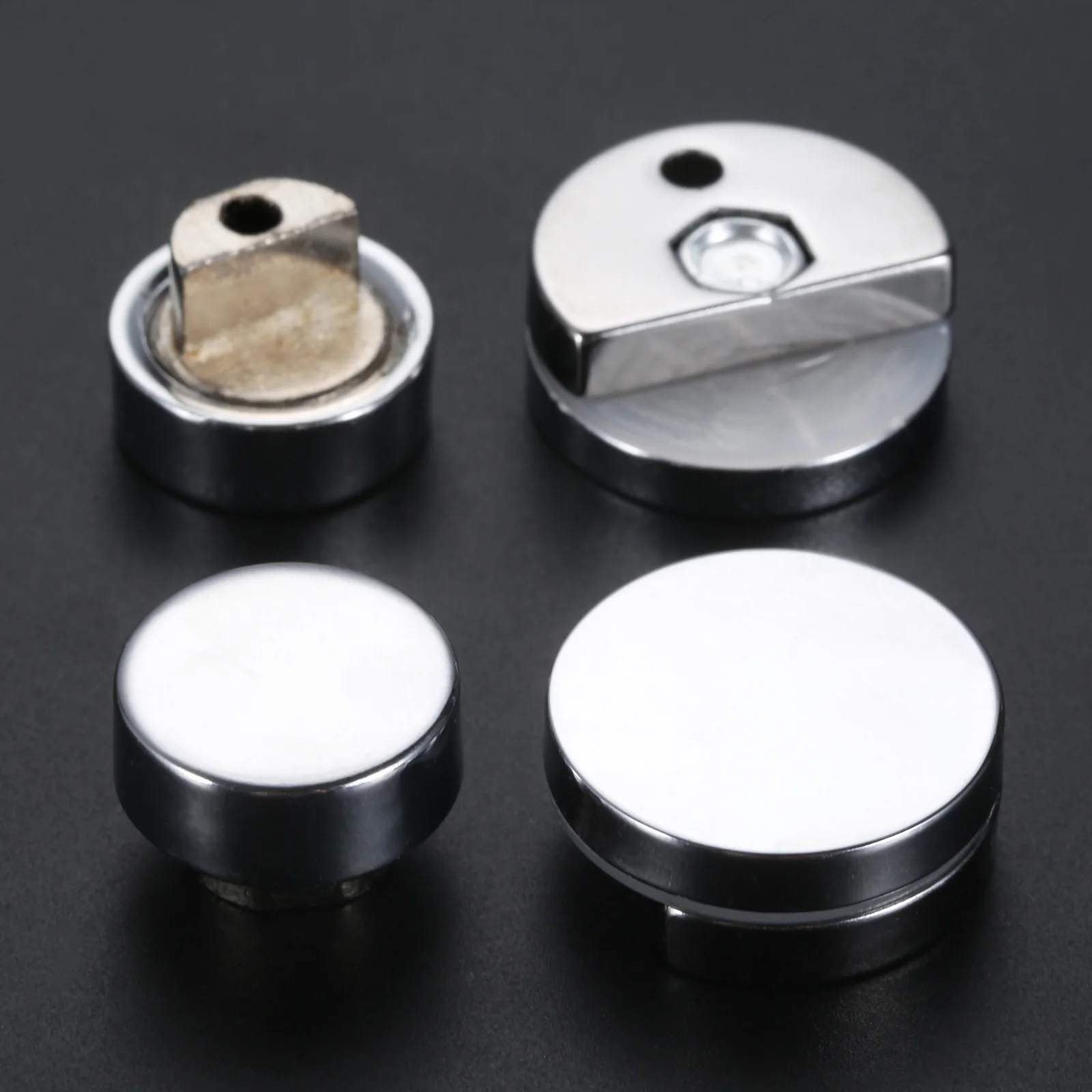 4pcs 20/27mm Round Glass Clamp Mirror Fixing Clips Holder Zinc Alloy Bathroom Toilet Home Hardware Accessories