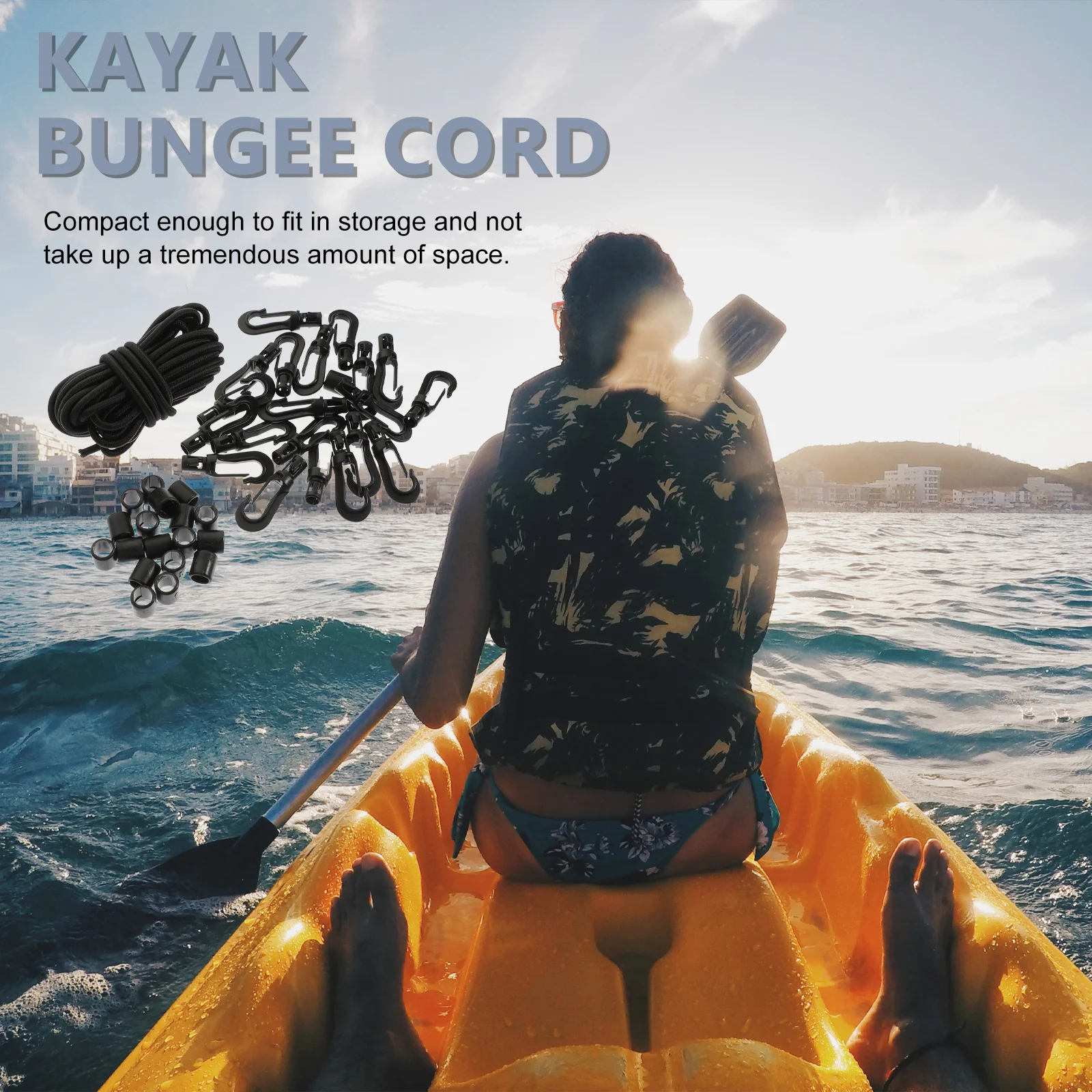 

1 Set Boat Dock Rope Heavy Duty Hook Line Paddle Fixing Straps Outdoor Boat Supply Mooring Cord Marine Elastic Bungee For Kayak