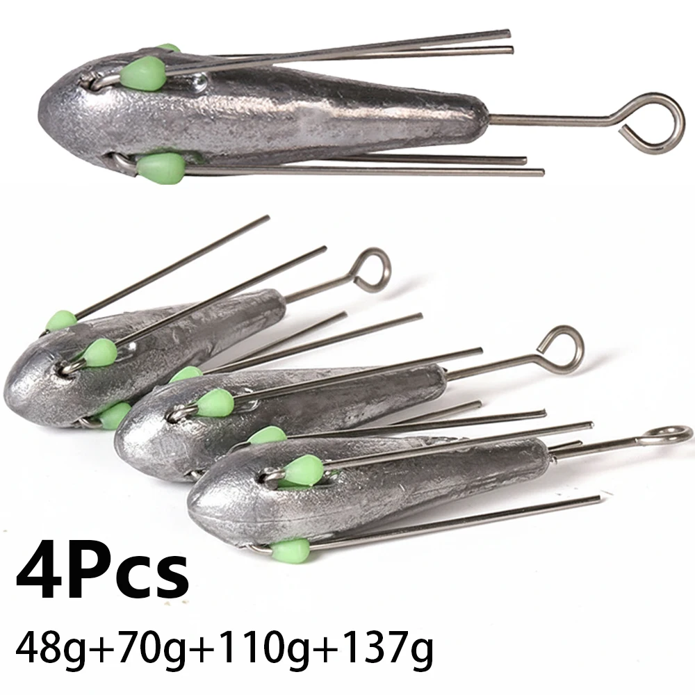 Plomos Drop Shot cola larga para surfcasting conector anzuelo - imagen 3