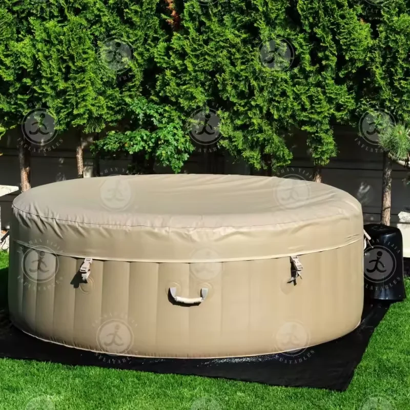 Gran oferta de Spa, bañeras de Spa calientes para exteriores e interiores, bañera de Spa inflable Jacuzzis con 140 extractores de aire relajantes, bomba de cubierta aislante