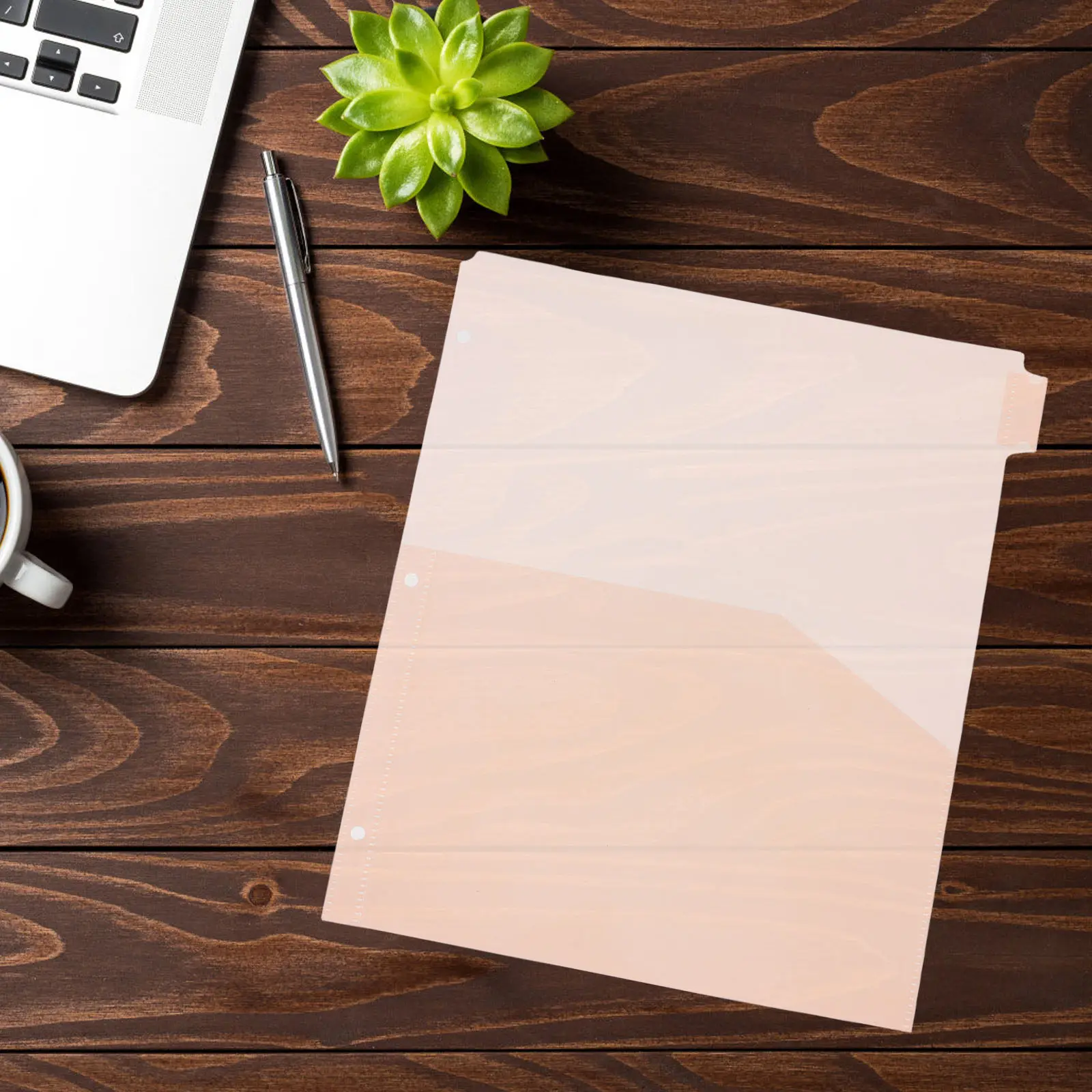 

8Pcs Plastic Binder Dividers with Pockets and Tabs for Office School Music Sheets Organization Large Capacity Portable