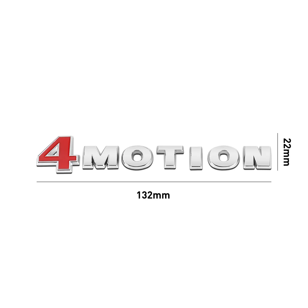 3D ABS 4 MOTION Letter Emblem Car Side Body Tail Trunk Badge Decoration Sticker For Volkswagen VW Golf Polo Touran Passat Jetta