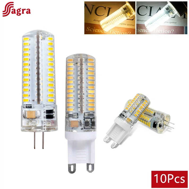 

10pcs G4 LED Lamp G9 3W 6W 7W 9W 10W 12W LED Bulb AC DC 12V 220V Lampada Led G9 2835 3014 SMD Lampada G4 Lights Replace Halogen