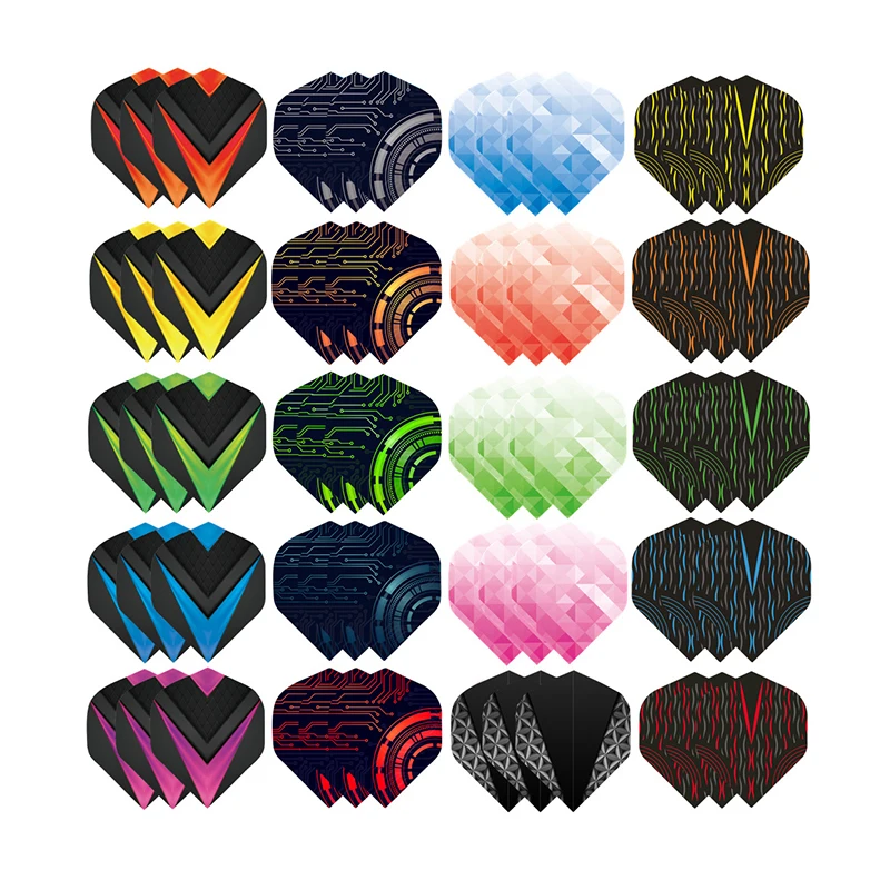 30Pcs Professional Darts Accessories Flights Dart Wing Plastic Waterproof Dart Flights Flechette