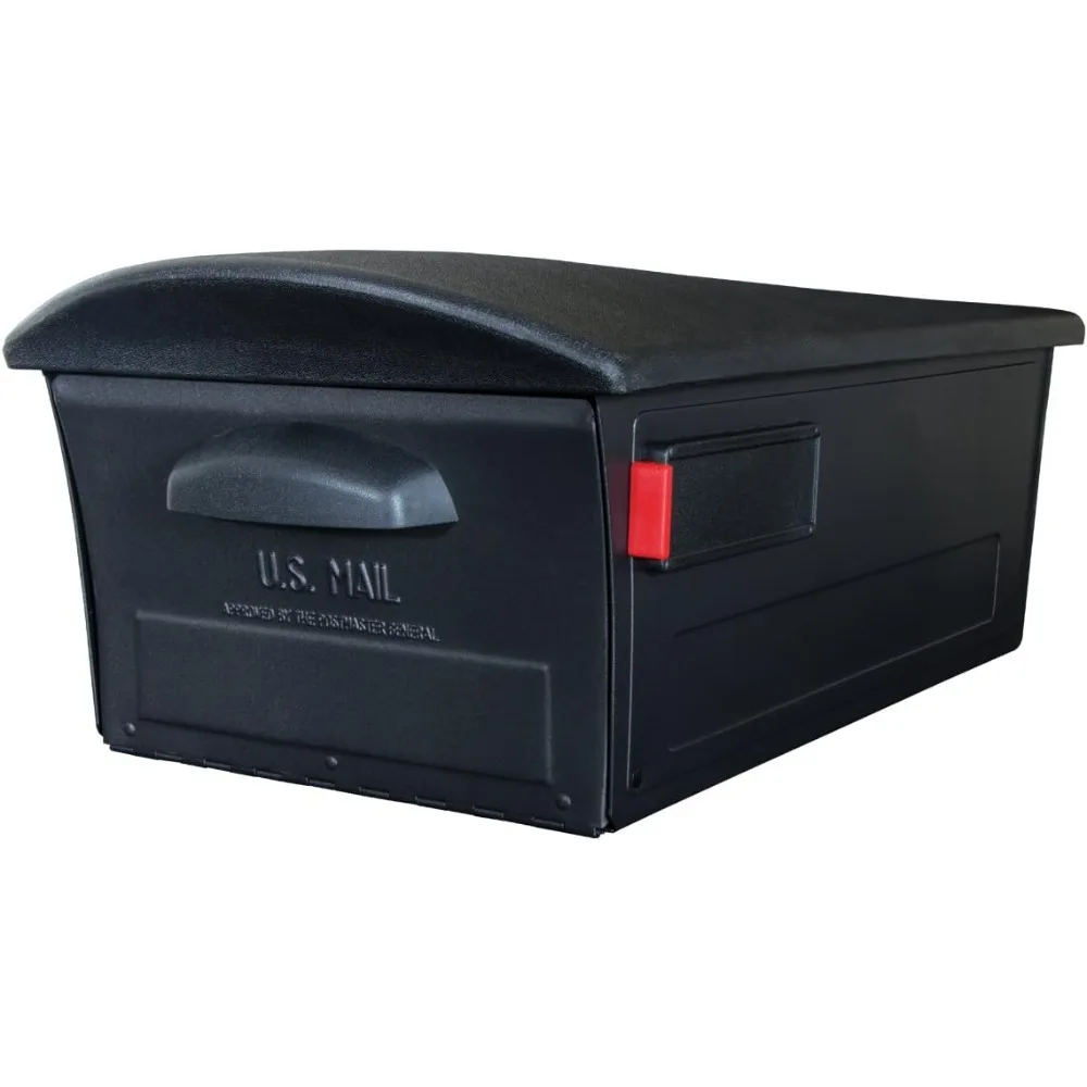 Mailboxes Mailsafe Plastic, Locking, Post Mount Mailbox, Compatibility Code C, RSKB00AM, Black, Large Capacity