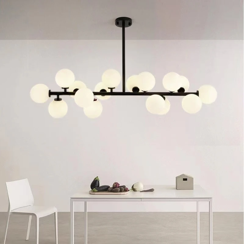 

Glass Balls Pendant Lamps Nordic Creative Living Room Dining Room Suspension Designer Hanging Lights Kitchen Lighting Fixtures