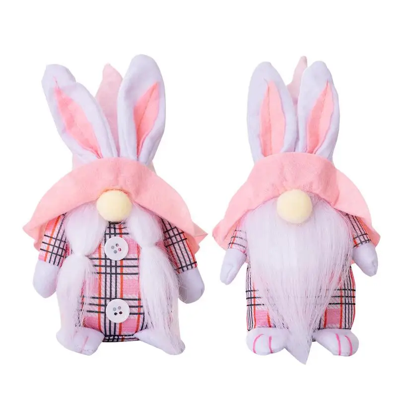 7.87inch  Easter Faceless Gnome  Home Party Decoration Pink Cute Rabbit Easter Gnomes Stuffed Gnomes Spring Elf Dwarf Gnome