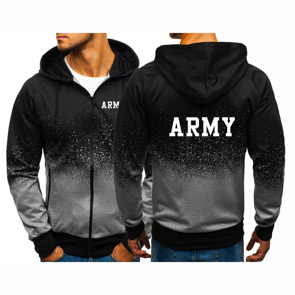 ARMY - Cal Robertson Zero Day The men's gradient-colored coat is suitable for spring and autumn hoodies jacket