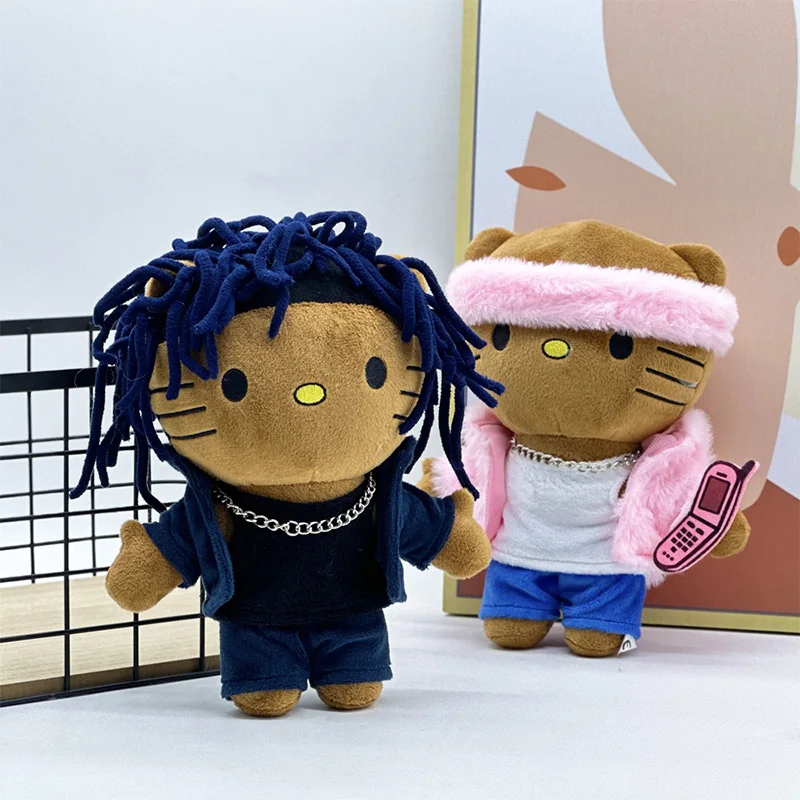 

23-25 см Hello Kitty Juice WRLD плюшевая кукла плетеная голова жилет фигурка мальчика мягкие игрушки милые мальчики девочки Рождественский подарок