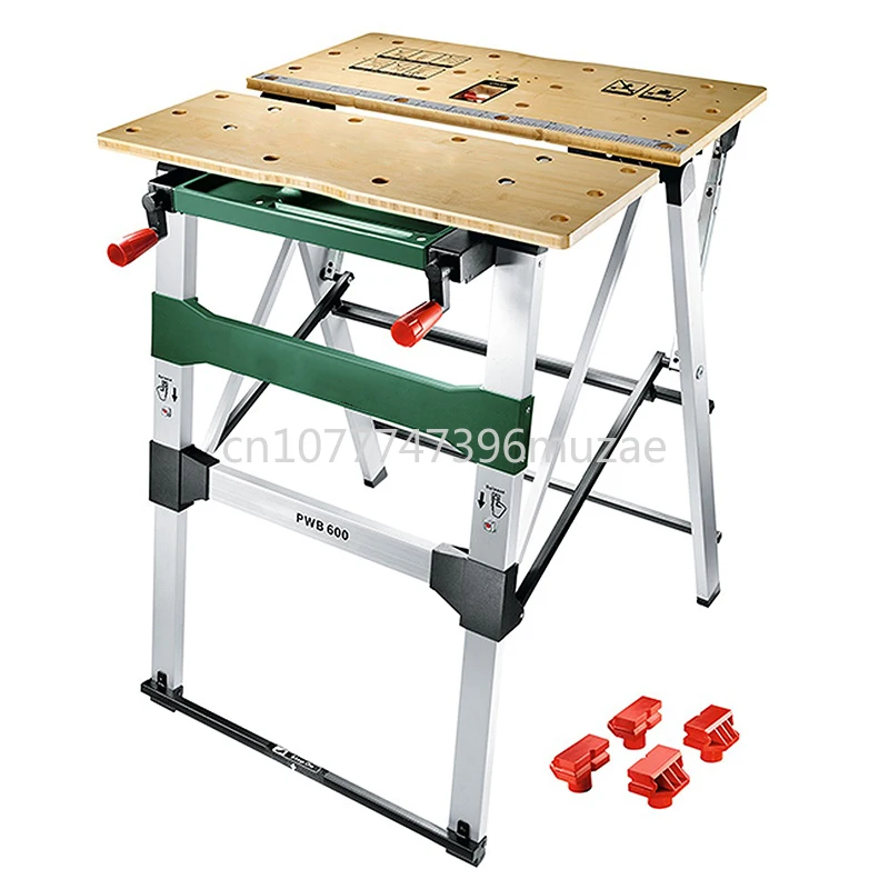 PWB 600 Home and Garden Work Bench 4 Blade Clamps 200KG Load Capacity Folding Lifting Table Portable Manual Console