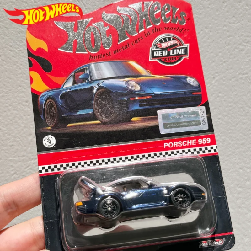 

Hot Wheels RLC 1/64 1986 Porsche 959 Diecast Car Metallic Blue Openable Hood Red Line Collectible Model For Car Enthusiasts
