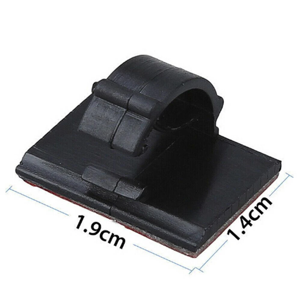 New Wire Tie Cable Clip Clip For Car Dash Cam Glossy Cardboard Or On The Wall Organizer Wire Tie Cable 14mmx19mm