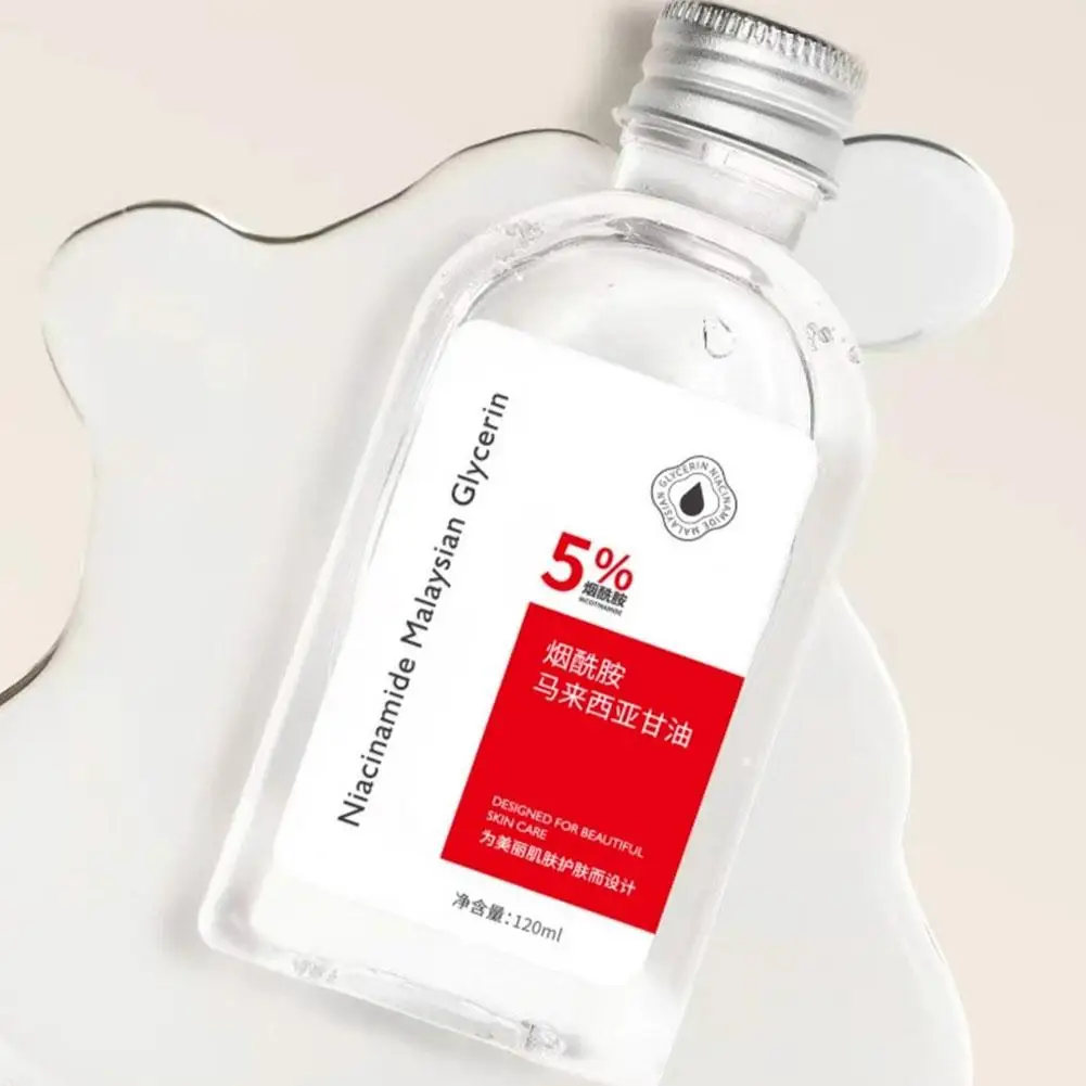 Suero Prebase con Vitamina E y Glicerina, 120 ml, Niacinamida al 5%, Hidratante, Preparador de Maquillaje, Iluminador, Nutritivo para Piel Seca