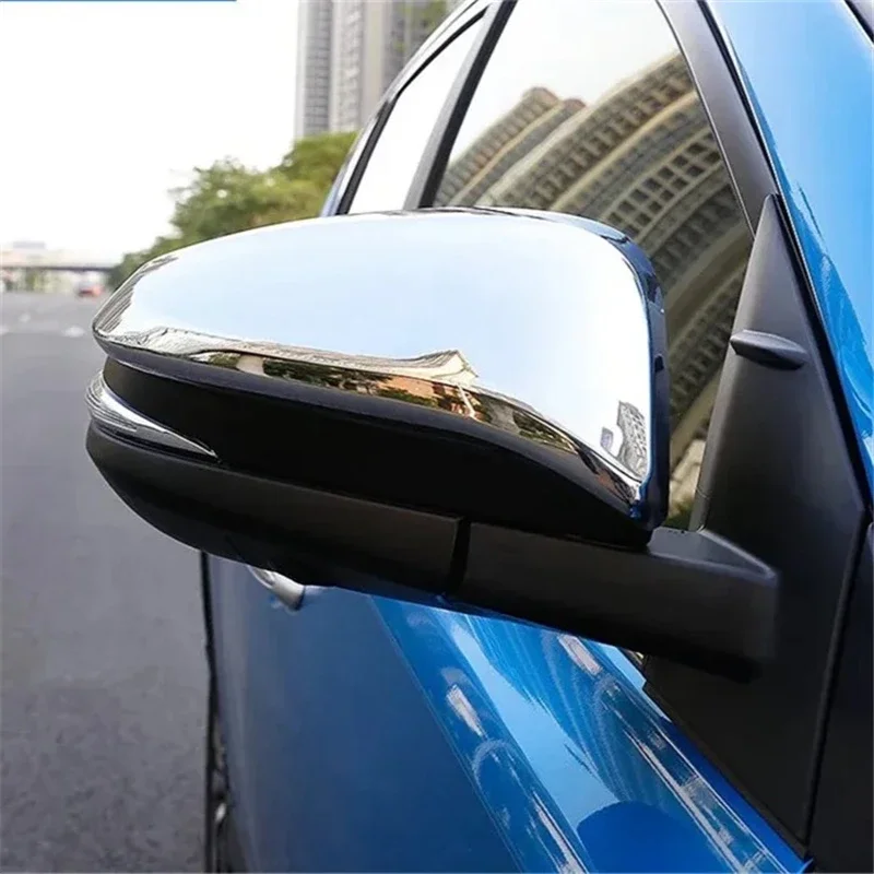 WELKINRY For Toyota RAV 4 XA40 4th Generation 2012-2019 RAV4 Car Door Side Wing Fender Rearview Reflection Mirror Cap Cover Trim