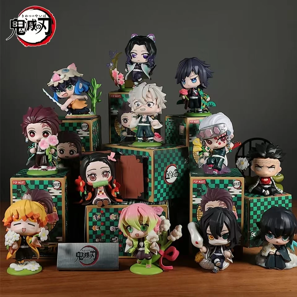 Demon Slayer Blind Box Agatsuma Zenitsu Figure Kamado Nezuko Suprise Box Kyoujurou Model Collection Desk Ornament Toy Kid Gift