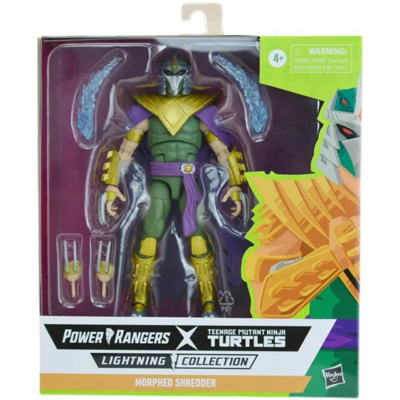 Power Rangers X TMNT Lightning Collection - Morphed Shredder Green Ranger Figura de acción de juguete de 6 pulgadas