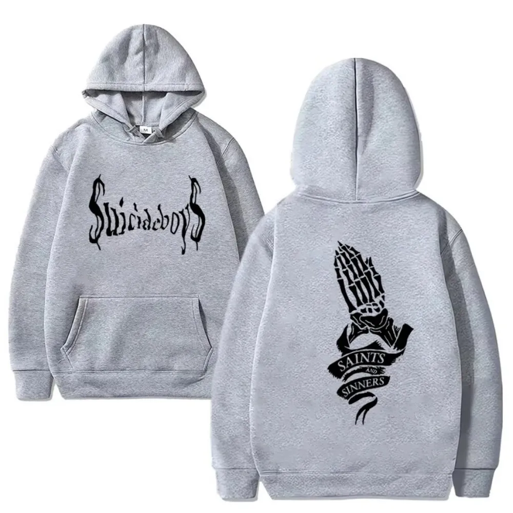 SunordeBoys-Sweat à capuche à manches longues en polaire unisexe, sweat à capuche imprimé de style gothique, streetwear rétro hip hop pour hommes, se vend bien, 2024