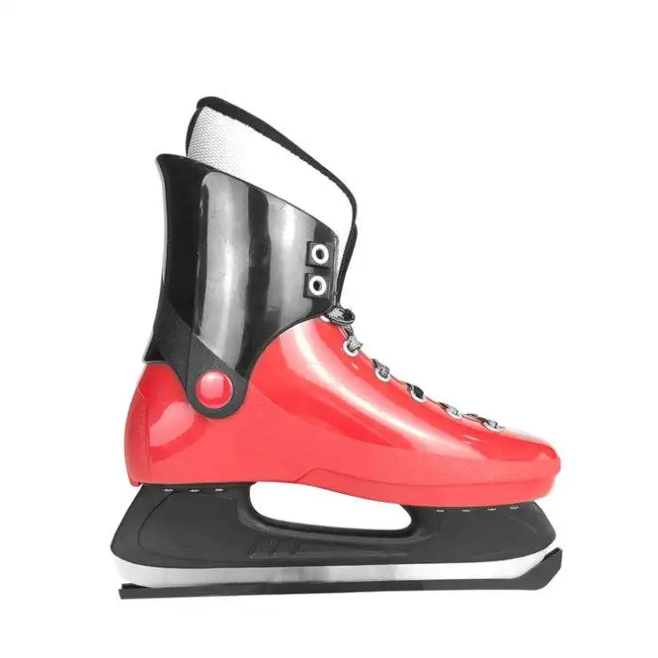 Hot sell professional quick lacing stainless steel blades plastic ice skates used in ice