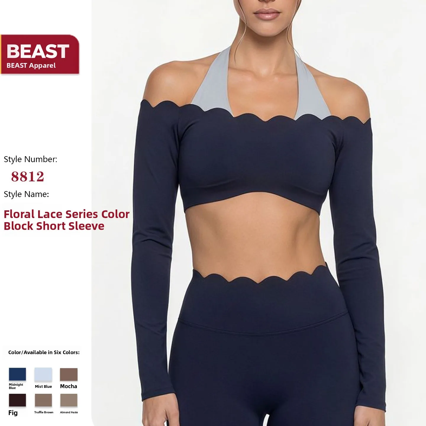 Long Sleeve Sports Yoga Top Women's Fitness Pilates Vest with Chest Pad Flower  Yoga Suit Set Nylon Fabric Short Skirt