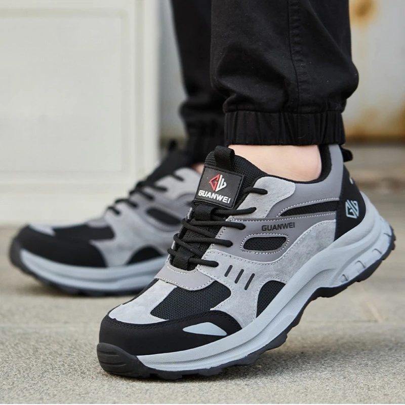

Steel Toe Safety Shoes anti-stab Anti Smash Outdoor Workshop industrial Lightweight Work Shoes Anti Slip Protective work boots