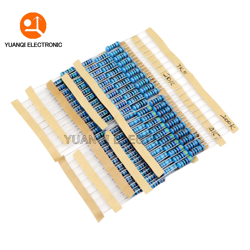 150PCS 300PCS 1/2W 1W 2W 3W Resistance 1% Metal Film Resistor Assortment Kit Set 30values 1R - 750R 1K - 820K Ohm