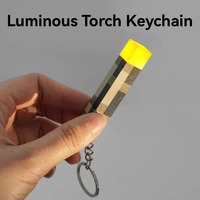 1/3/5/10PCS Mini Cube Building Block Torch Keychain Luminous Rechargeable Model Backpack Pendant Night Light Toy