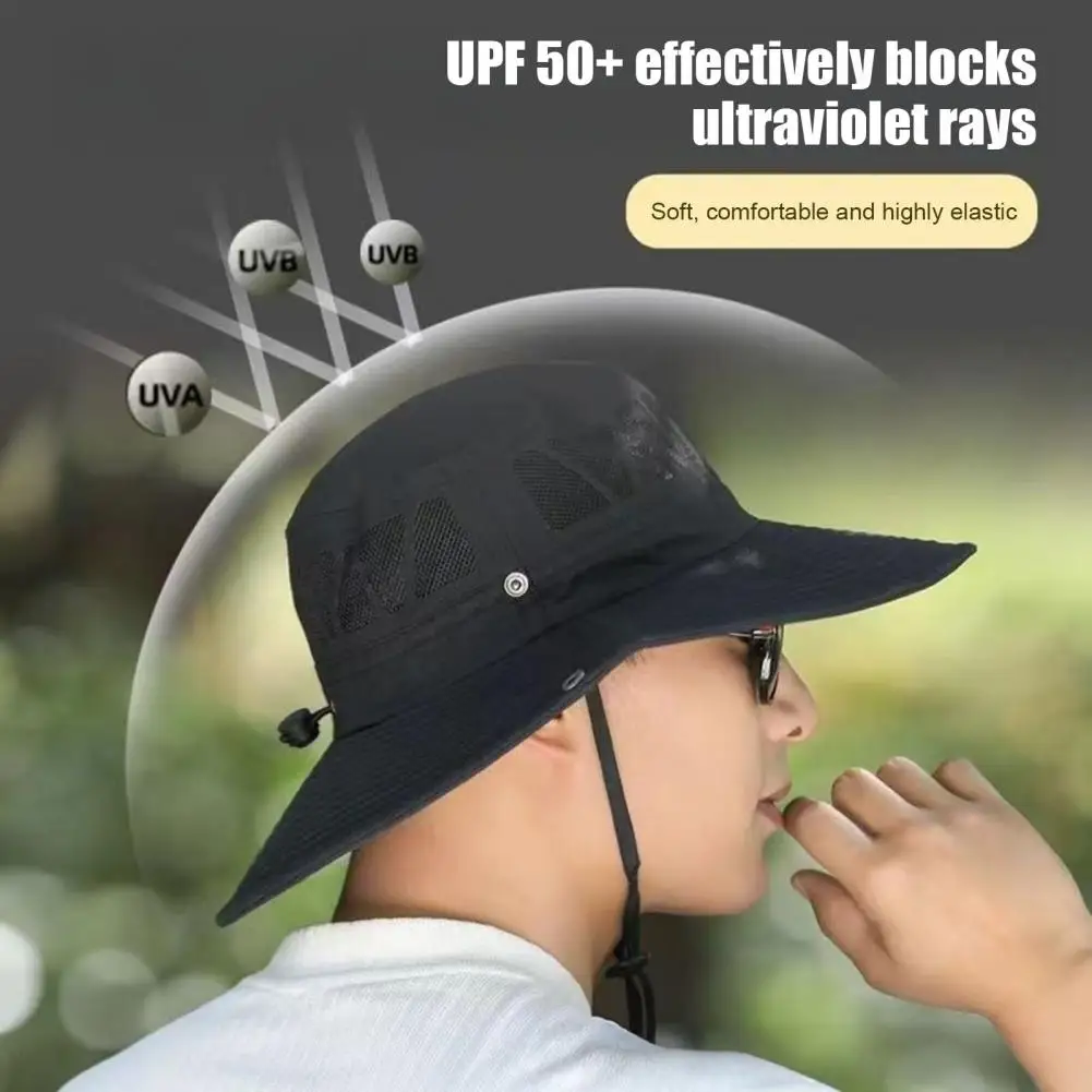 Versatile Beach Hat for Women Breathable Fisherman Hat for Women Mesh Sun Hats for Men Uv Protection Fishing Bucket Hat Wide