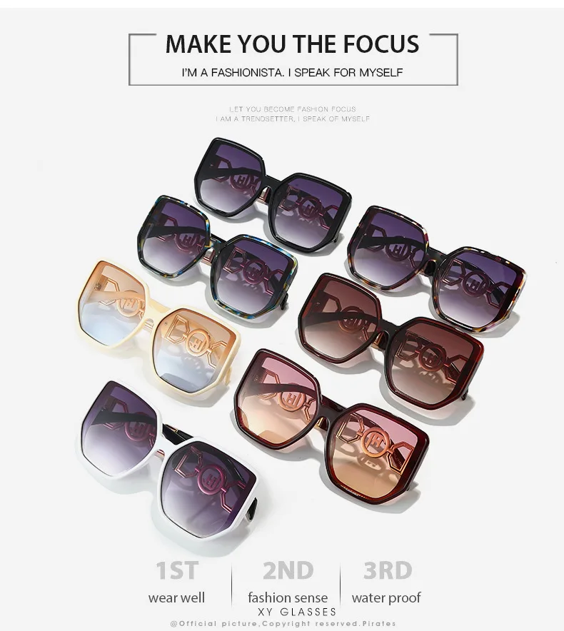 Übergroße Sonnenschutz, großer Rahmen, aushöhlen, Bügel, Uv400-Sonnenbrille, Damen, neu, 2025, elegante Luxus-Designer-Sonnenbrille, weiblich – Detail 3