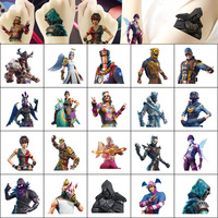 Fortnite Game Character Tattoo Stickers Waterproof Sticker Anime Birthday Party Supplies Decoration for Kids Women Men Gift