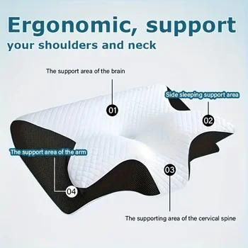 Ergonomic Contoured Neck Support Pillow 1