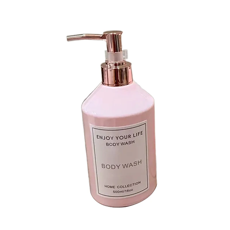500 ml Bad Dekor Seifenspender Nachfüllbar Shampoo Conditioner Körperwaschspender Flasche Badezimmer Flüssigkeitsbehälter