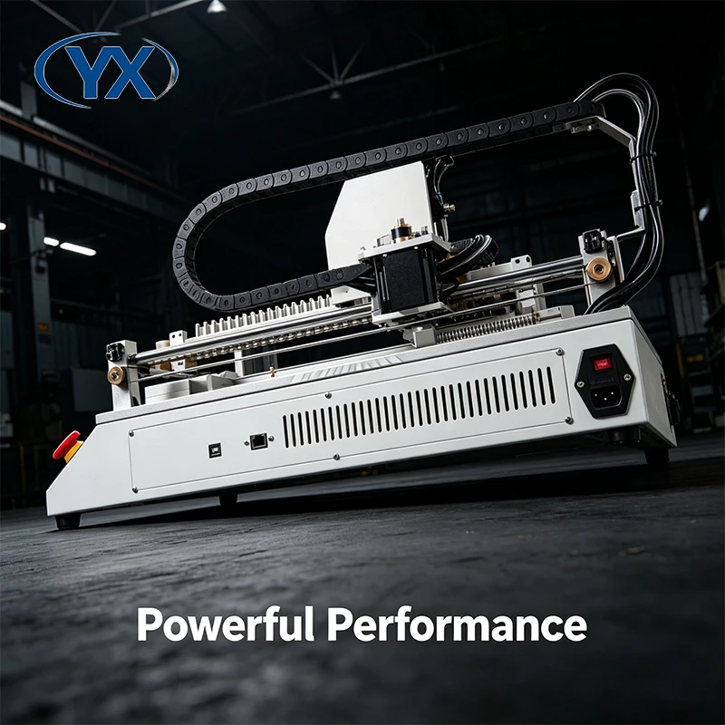 

Настольный установщик компонентов YX SMT802A с системой визуализации, 2 головки, для BGA, LED, SMD-TSMT