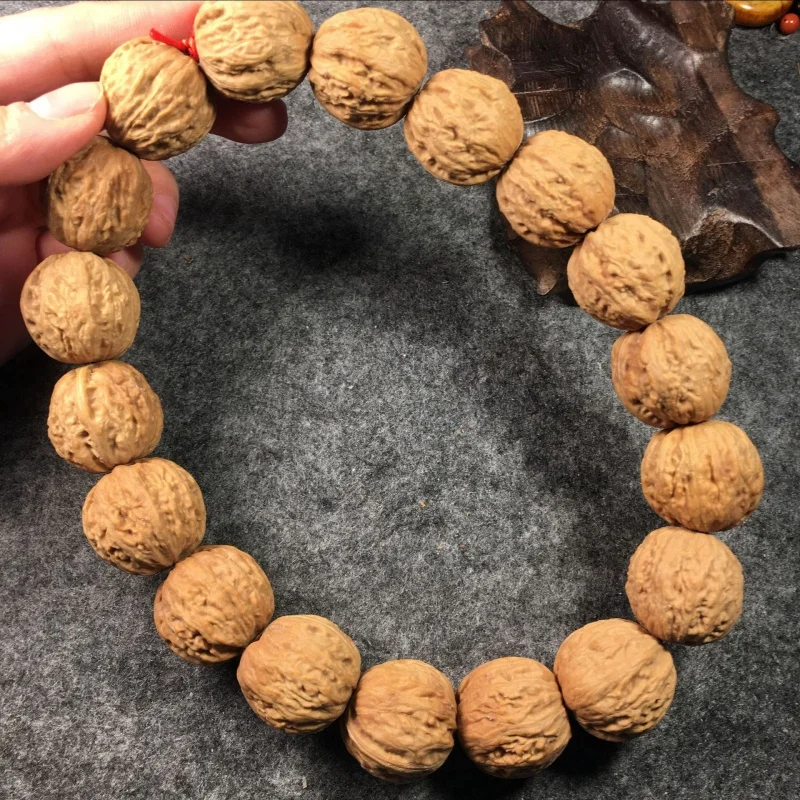 Small Walnut Handheld High-Density Coarse Grain 18 Toad Head around 26 Bracelet