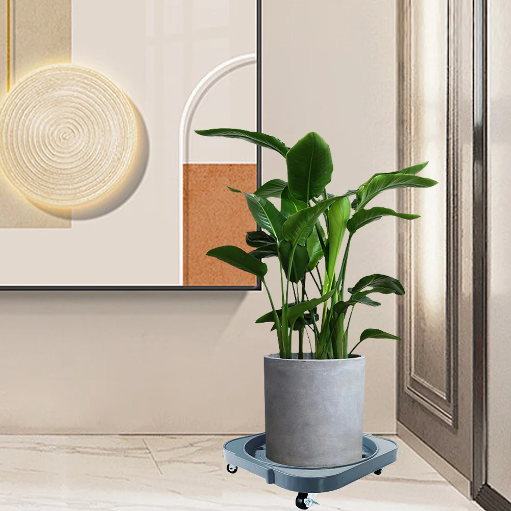 

Plastic Square Flower Pot Tray Movable with Rollers Plant Rolling Potted Plant Stand Plant Stand Holder Garden for Women Girls