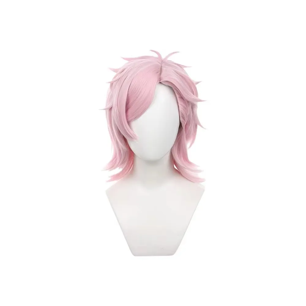 

Anime Cosplay Kiryu Mitsuki Wig Short Straight Pink Synthetic Hair Peluca For Frieren Festival Halloween Props