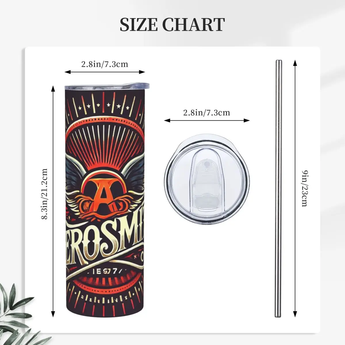 روك إيروسميث باند كوب من الفولاذ المقاوم للصدأ كوب معزول مفرغ كوب حراري بارد مع غطاء 20 أونصة