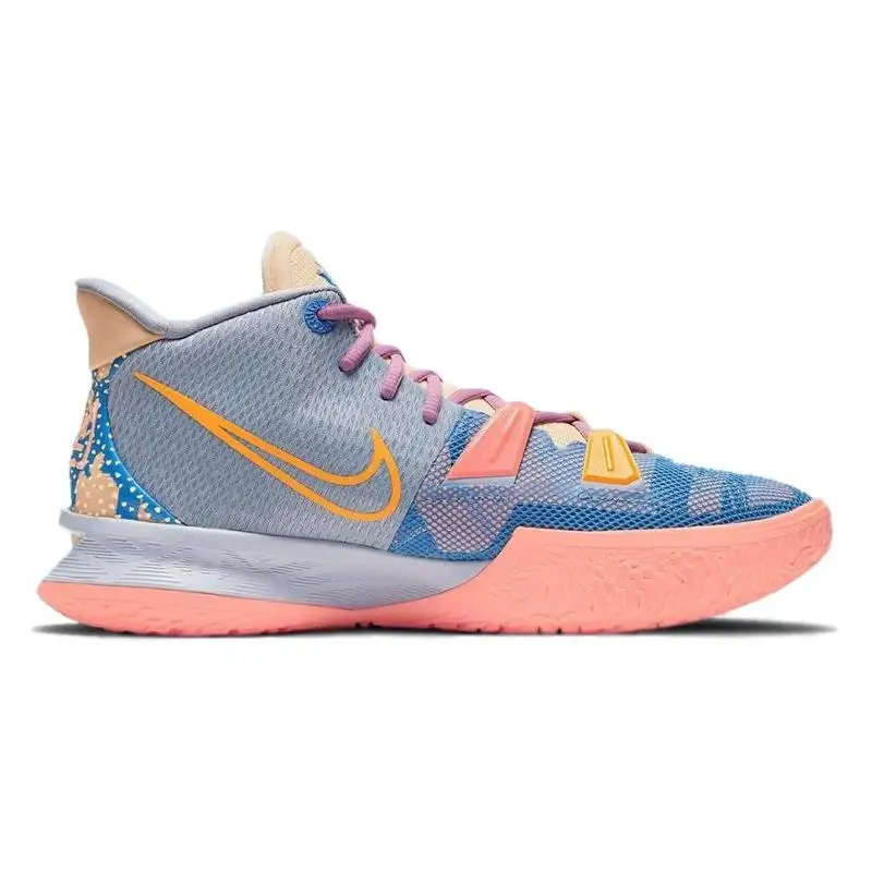 Nike Nike Kyrie 7 Basketball Shoes Unisex Mid-top Pink/Blue/Yellow Sneakers shoes DC0589-003