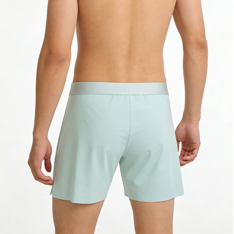 Ice Silk Men Breathable Panties Sleepwear Smooth Cool Arrow Pants Homewear Underwear Man Loose Workout Quick Drying Boxer Shorts