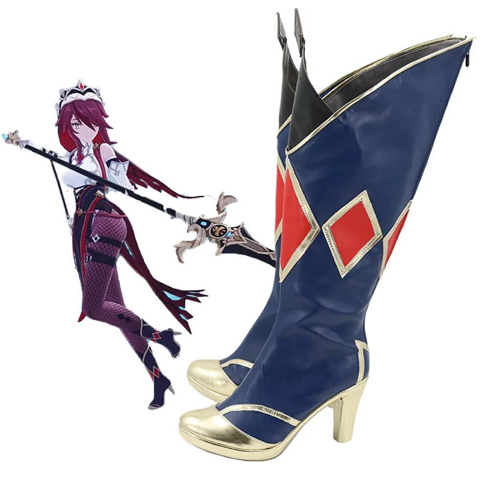 Genshin Impact Rosaria Cosplay Schuhe Stiefel Spiel Anime Halloween Weihnachten RainbowCos0 W2414