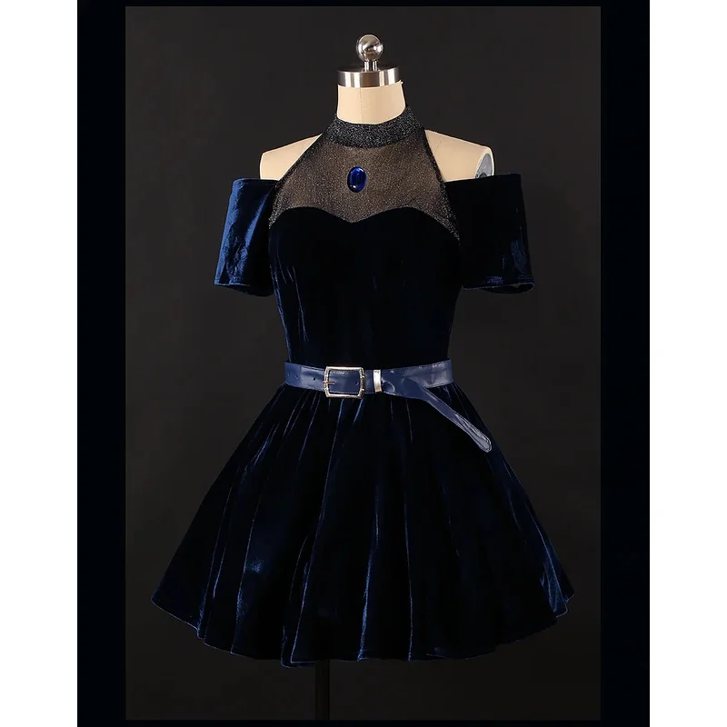 أزياء أنيمي ميزي التأثيرية شعر مستعار أداء ملابس النساء حفلة الهالوين كرنفال لعب الأدوار زي ميزي الوردي الأزرق التدرج الشعر