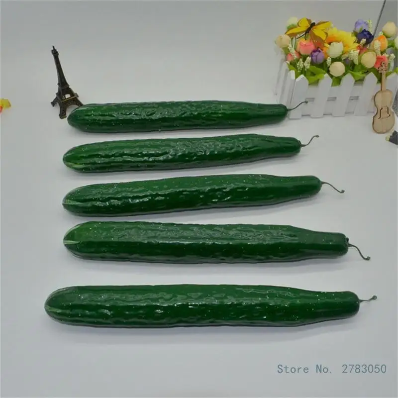 Simulations Vegetable Realistic NoWithering Wear-resistance Photography Props Simulations Cucumbers Model for Dining