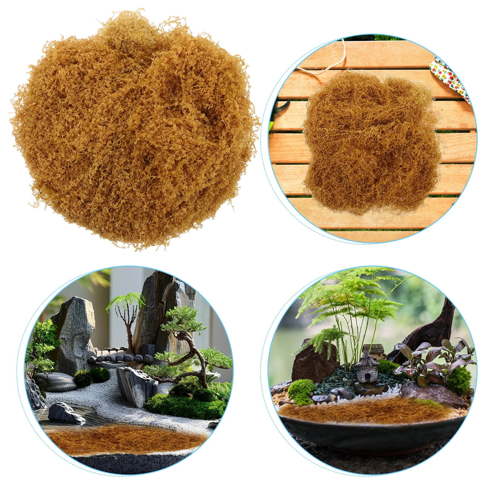 

Simulated Moss Lawn White Hair Fake Yellow Craft Plants Vase Filler Pot Fillers Lifelike Moss Landscape Faux Grass Garden Plants